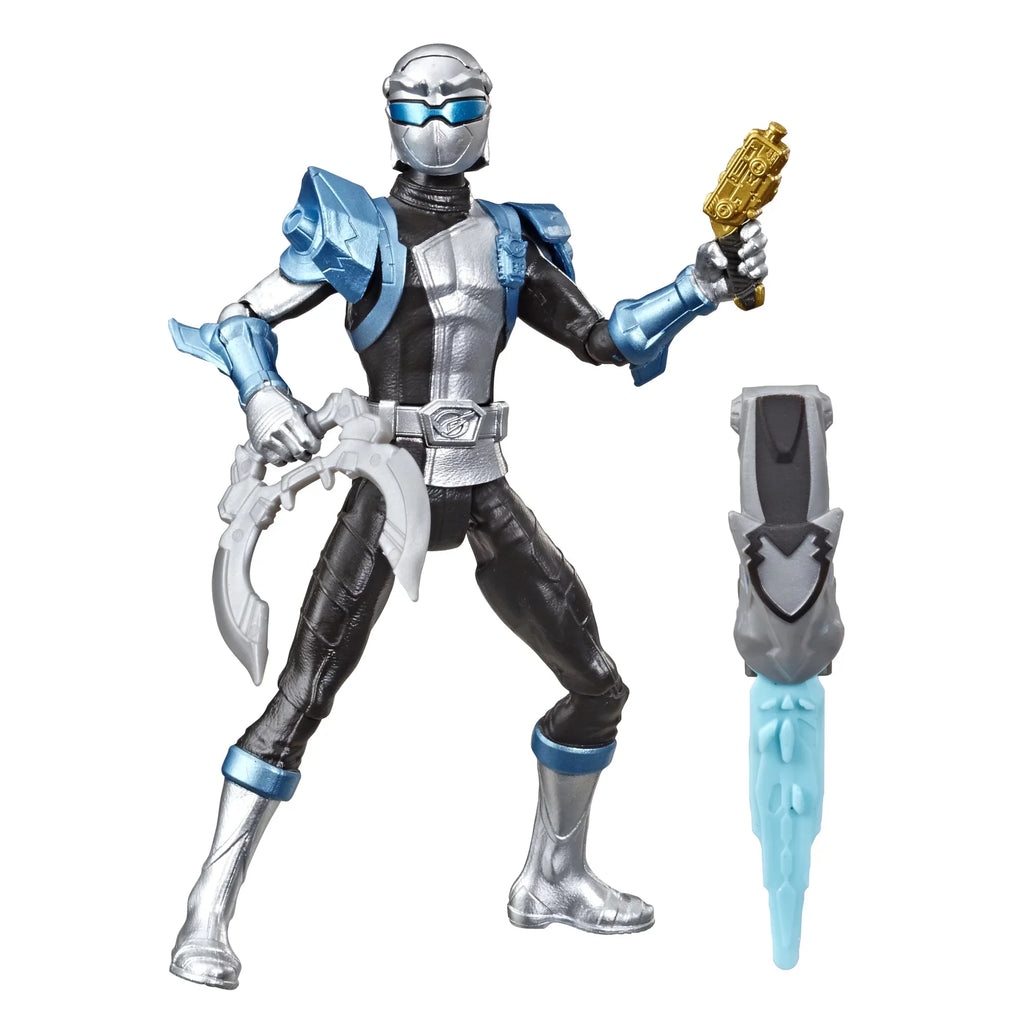 Power Rangers Beast Morphers Silver Ranger 6-inch Action Figure Toy, Includes Accessories