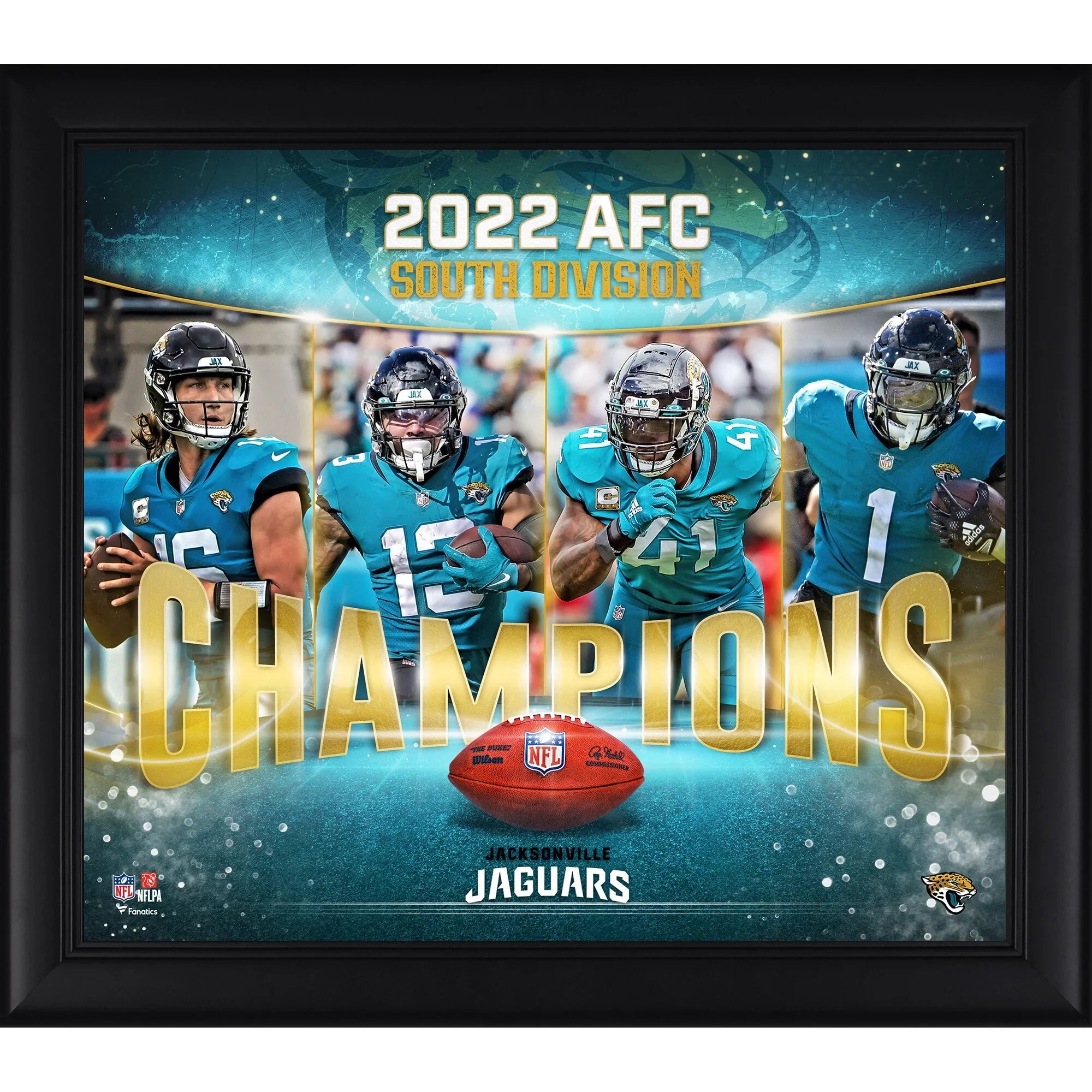 Jacksonville Jaguars Framed 15" x 17" 2022 AFC South Champions Collage
