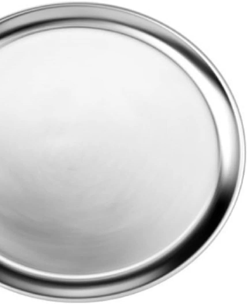 TrueCraftware- Set of 3 Aluminum 9” Pizza Tray Pan Wide Rim- Bakeware Round Pizza Pan Pizza Tray Baking Tray Round Baking Tray for Home Kitchen Pizzeria & Restaurants