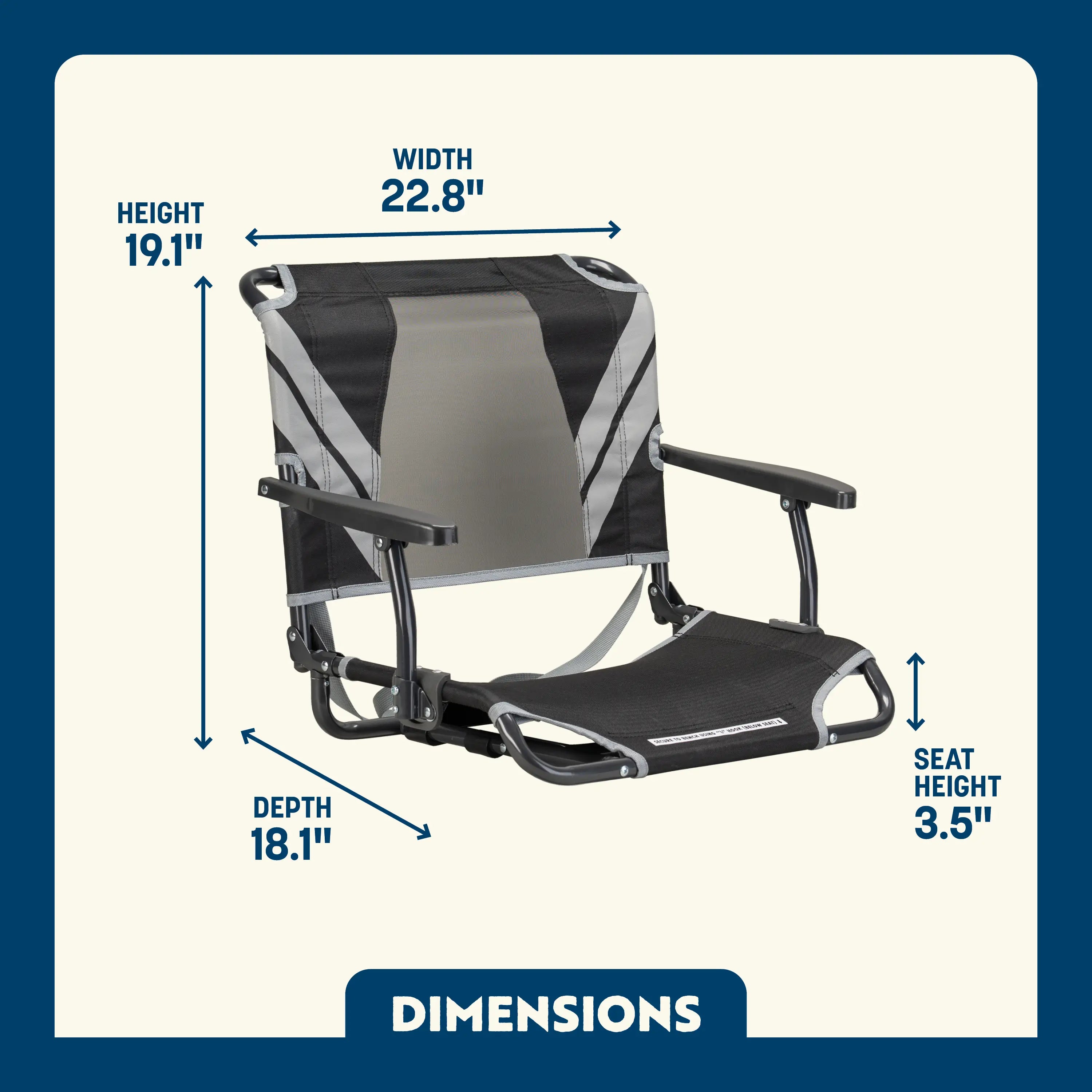 Big Comfort Stadium Chair™ with Armrests | Reserve DR56